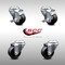 Service Caster 3 Inch SS Soft Rubber Wheel Swivel Bolt Hole Caster Set with 2 Brake SCC SCC-SSBH20S314-SRS-2-TLB-2 - alternate 1